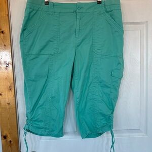 Christopher & Banks Teal Cargo Capris
